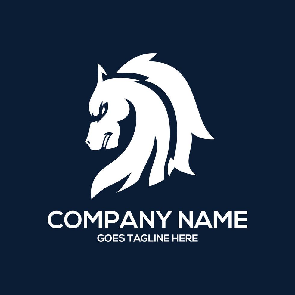 häst logo design vektor