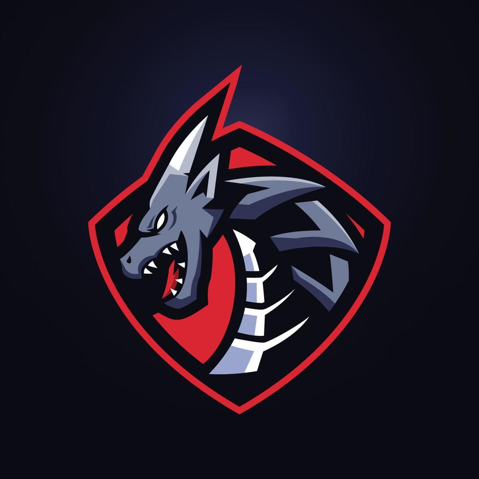 Drachen-eSports-Logo-Vorlagen vektor