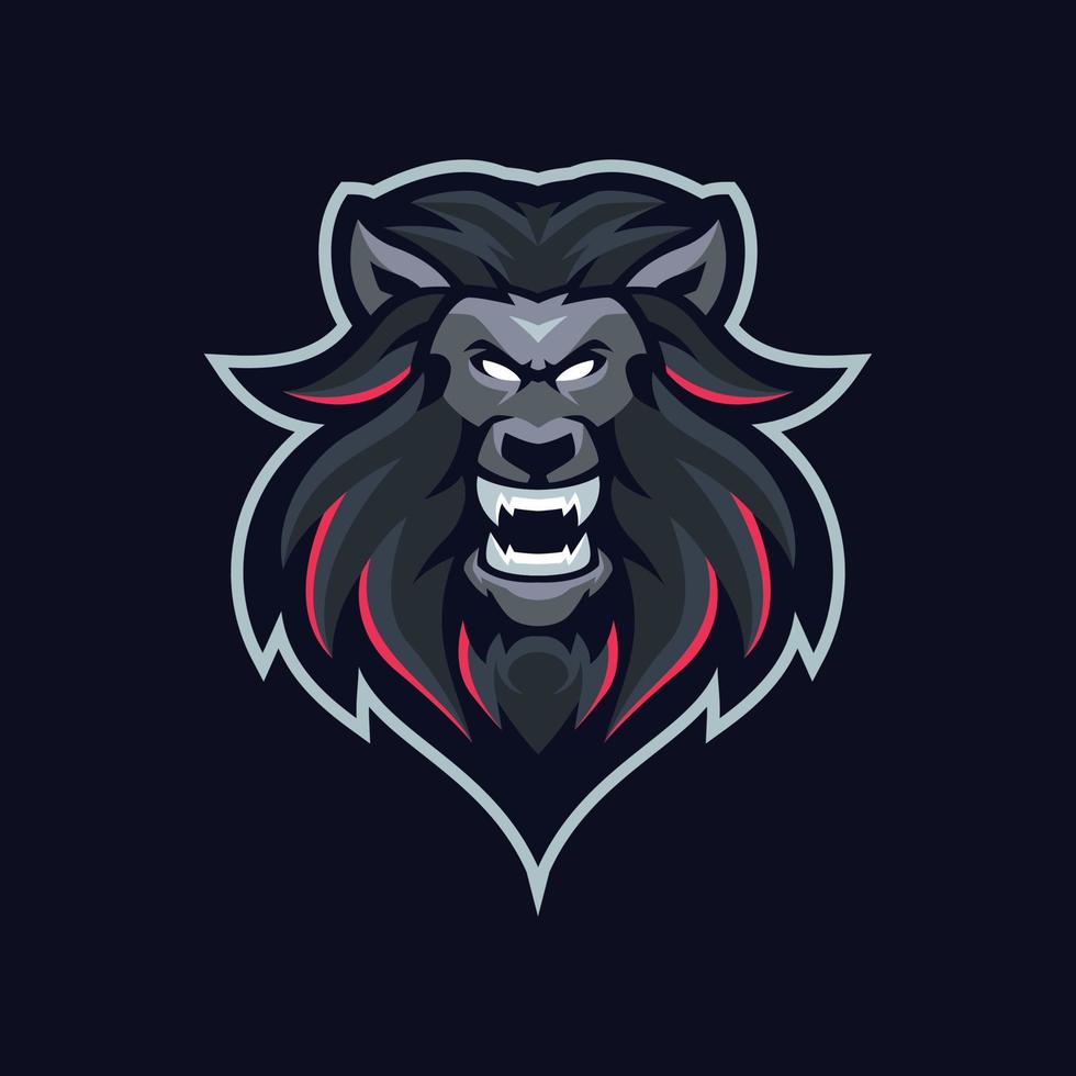 Löwen esports-Logo-Vorlagen vektor