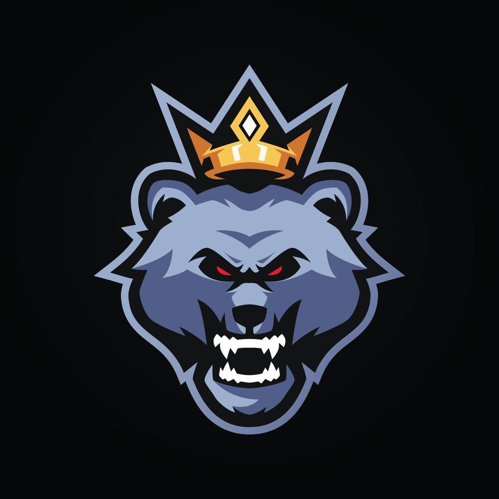 King Bear Esports-Logo-Vorlagen vektor