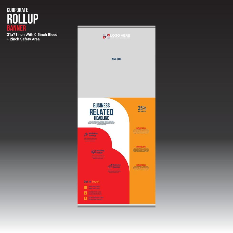 Vektor-Rollup-Banner-Design vektor