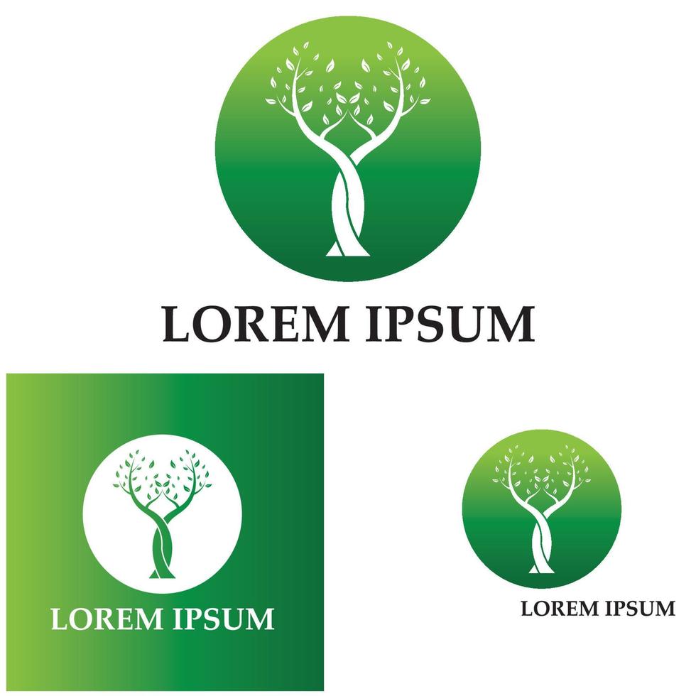 Design-Vorlage für Naturbaum und Geweih-Logo-Konzept vektor