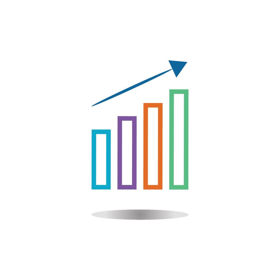 Grafiksymbol im trendigen flachen Stil isoliert auf weiß. Diagrammbalkensymbol für Ihre Website-Design-Logo-App-Benutzeroberfläche. vektor