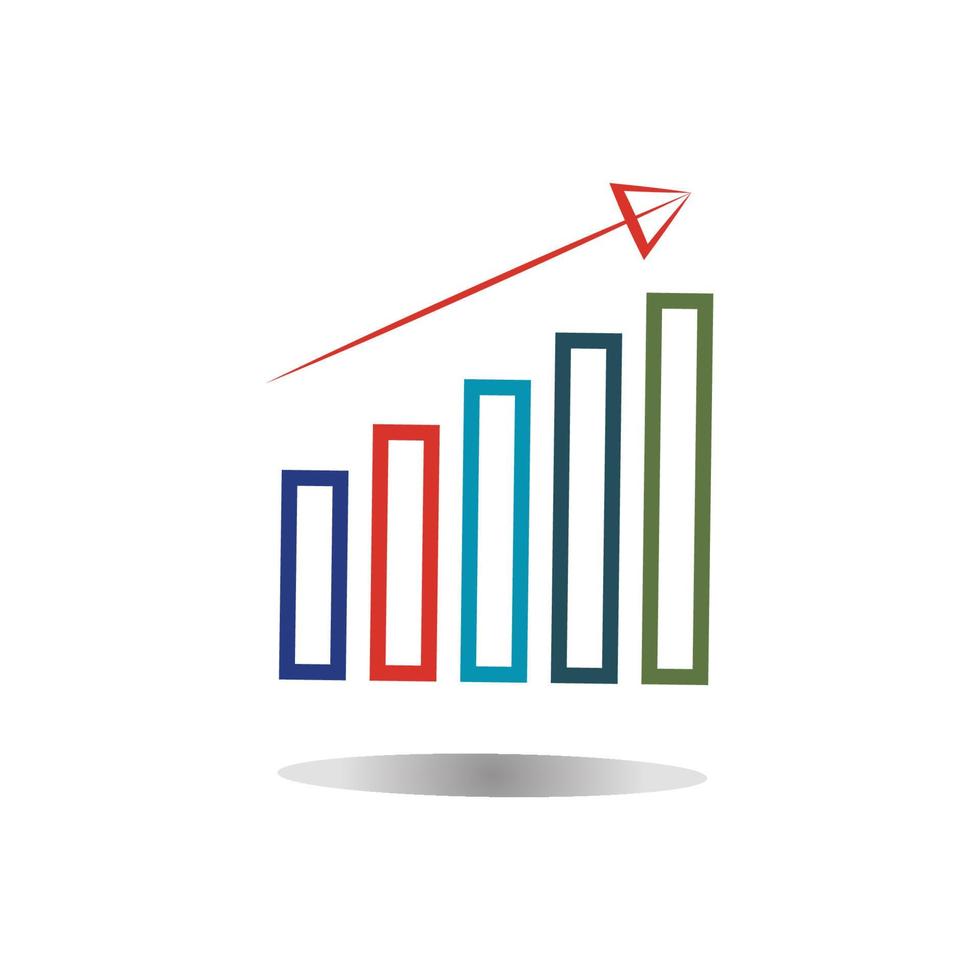 Grafiksymbol im trendigen flachen Stil isoliert auf weiß. Diagrammbalkensymbol für Ihre Website-Design-Logo-App-Benutzeroberfläche. vektor