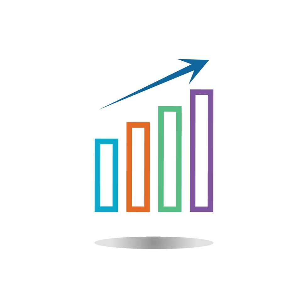 Grafiksymbol im trendigen flachen Stil isoliert auf weiß. Diagrammbalkensymbol für Ihre Website-Design-Logo-App-Benutzeroberfläche. vektor