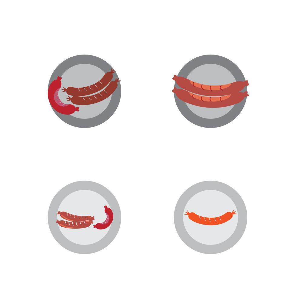 Wurst Symbol Illustration Vektor Hintergrund