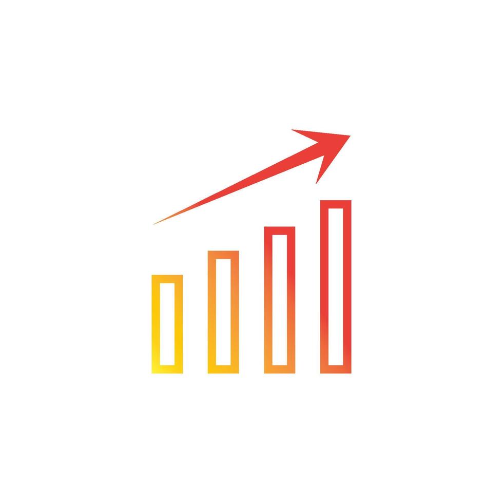 Grafiksymbol im trendigen flachen Stil isoliert auf weiß. Diagrammbalkensymbol für Ihre Website-Design-Logo-App-Benutzeroberfläche. vektor