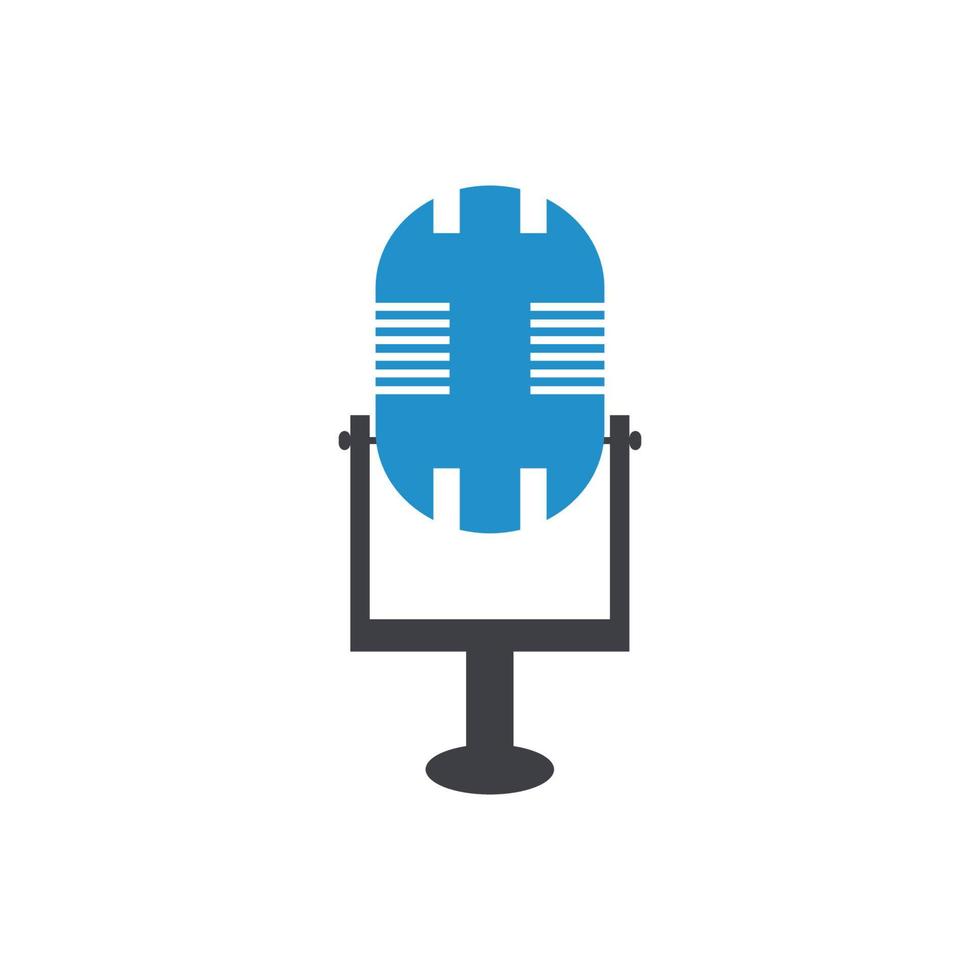 mikrofon symbol design ikon vektor bakgrund