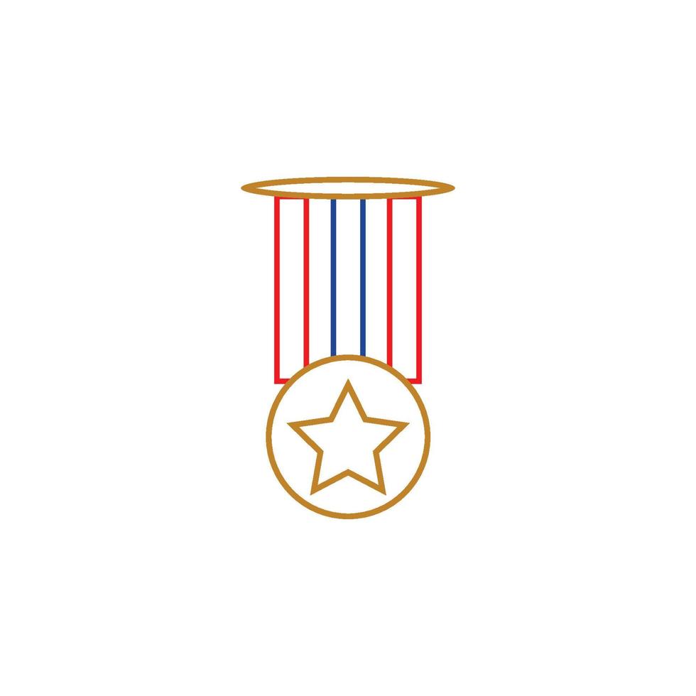 medalj ikon vektor bakgrund mall illustration