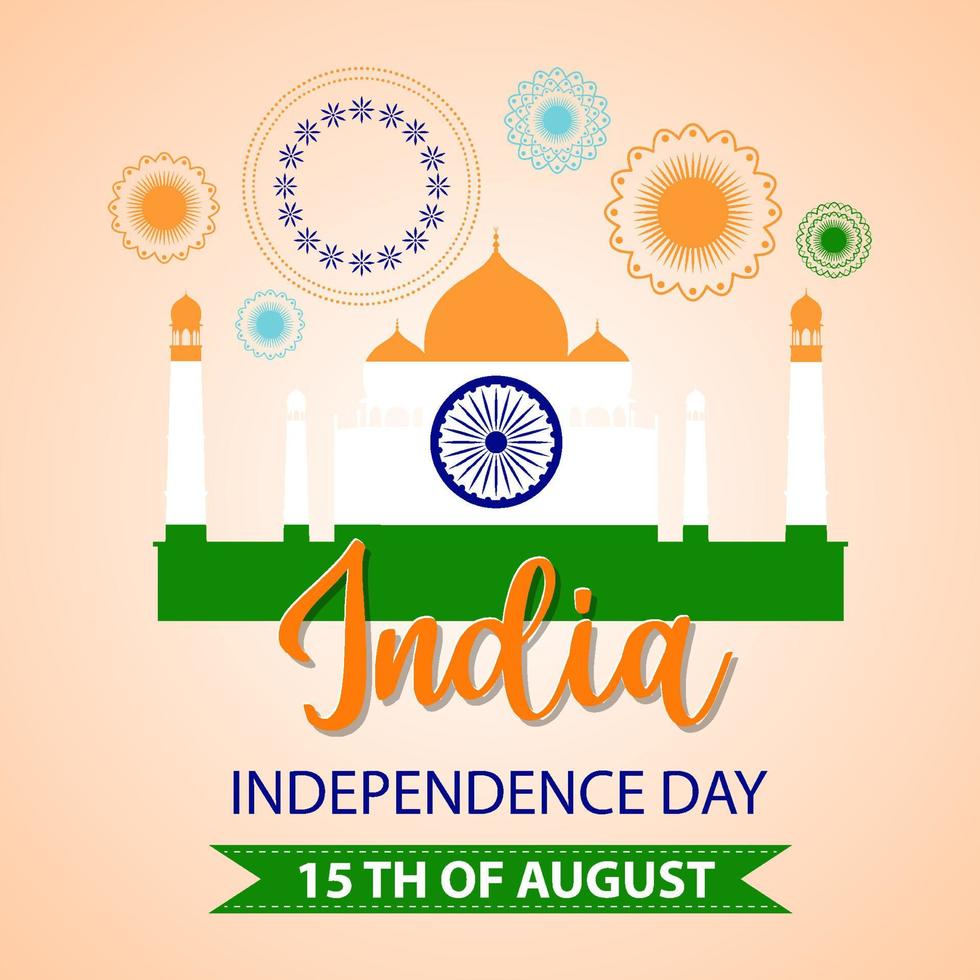 Poster zum Unabhängigkeitstag Indiens vektor