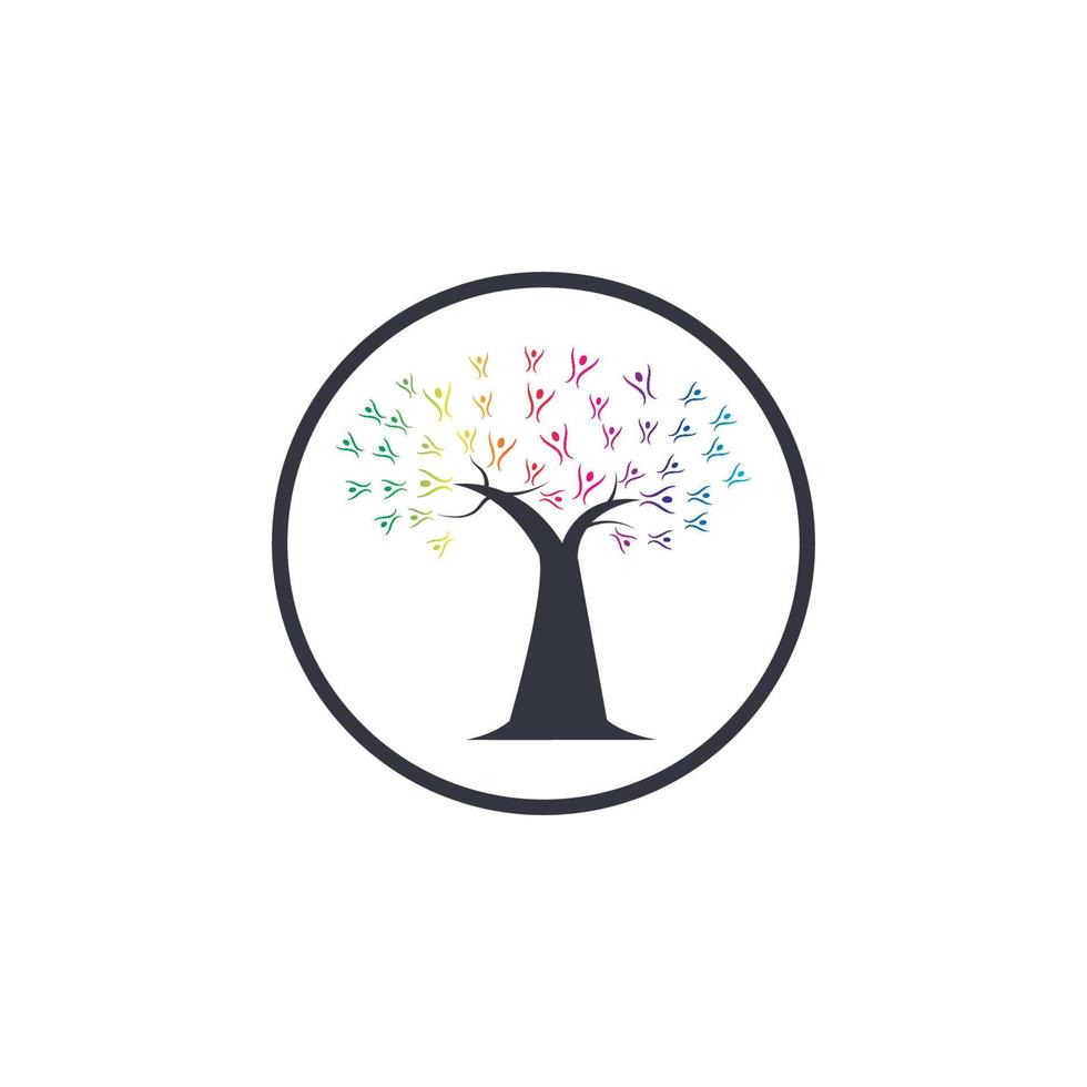 natur träd och horn logotyp koncept designmall vektor