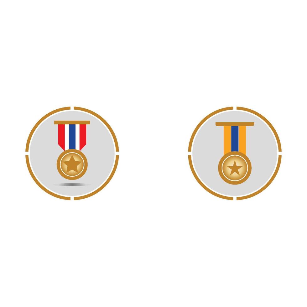 medalj ikon vektor bakgrund mall illustration