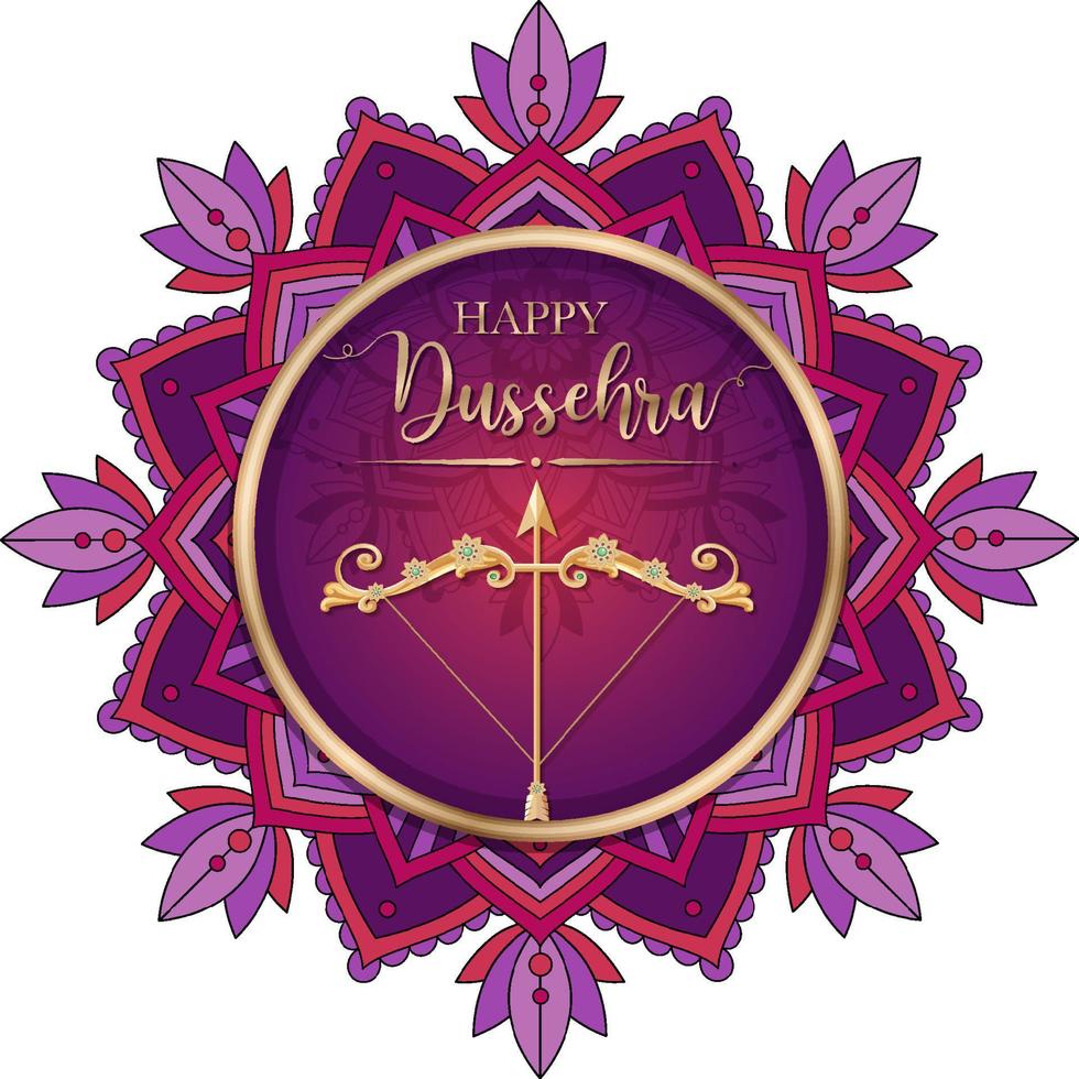 glad dussehra festival affischdesign vektor