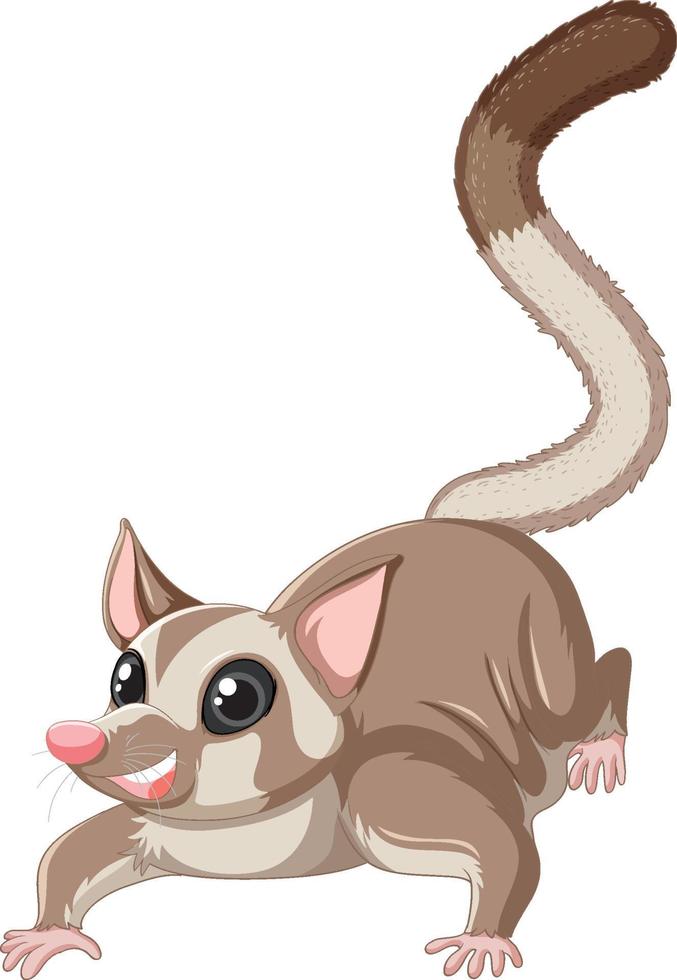 en söt söt sugar glider seriefigur vektor