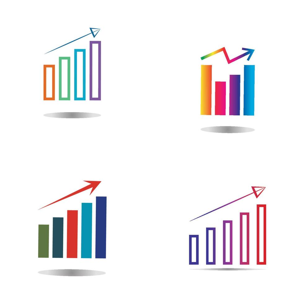 grafikon i trendig platt stil isolerad på vitt. diagram bar symbol för din webbplats design logotyp app ui. vektor