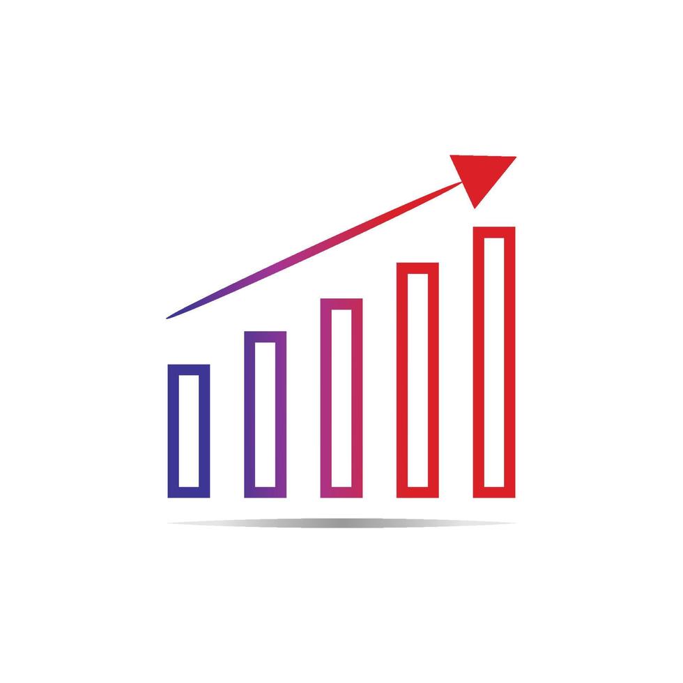 grafikon i trendig platt stil isolerad på vitt. diagram bar symbol för din webbplats design logotyp app ui. vektor