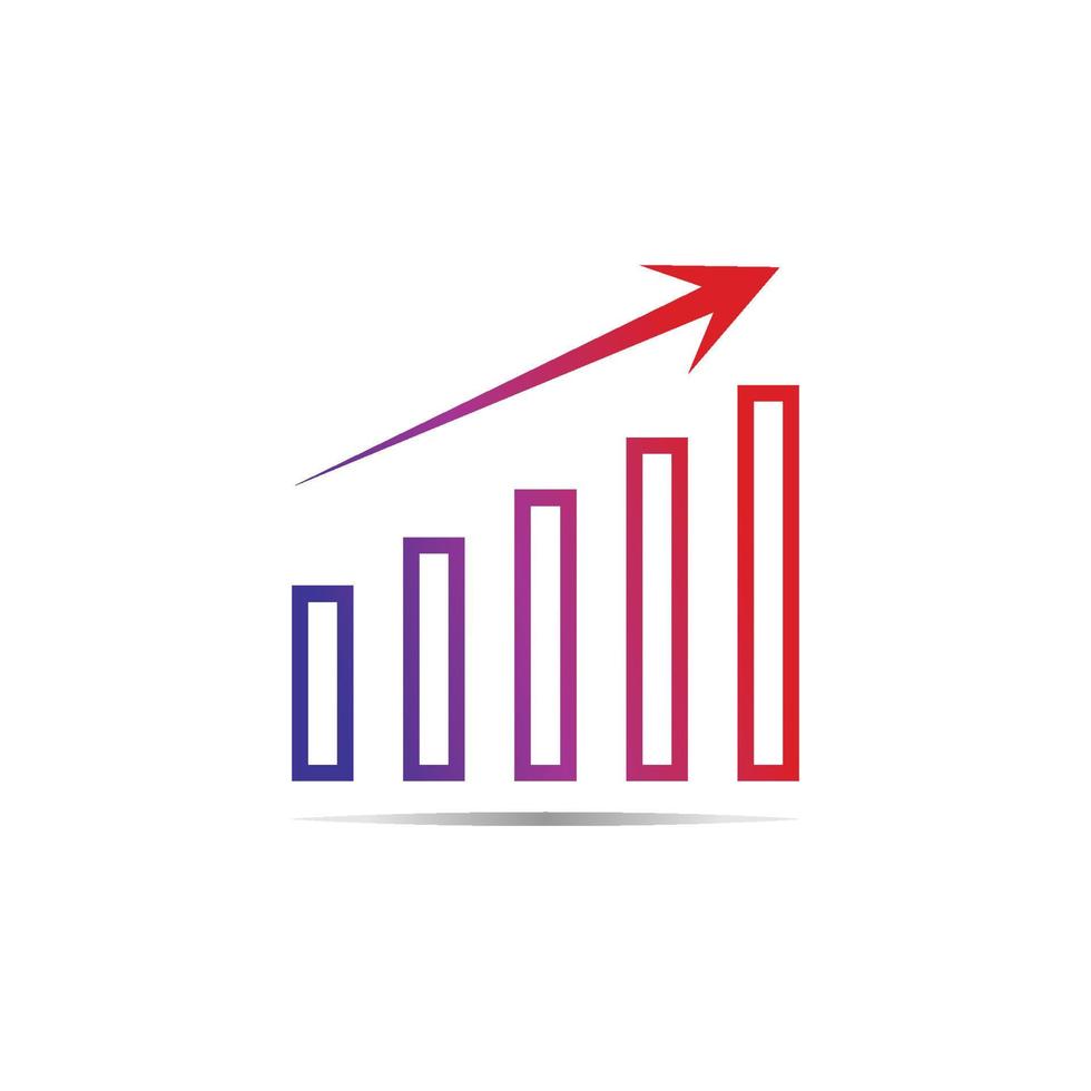 grafikon i trendig platt stil isolerad på vitt. diagram bar symbol för din webbplats design logotyp app ui. vektor