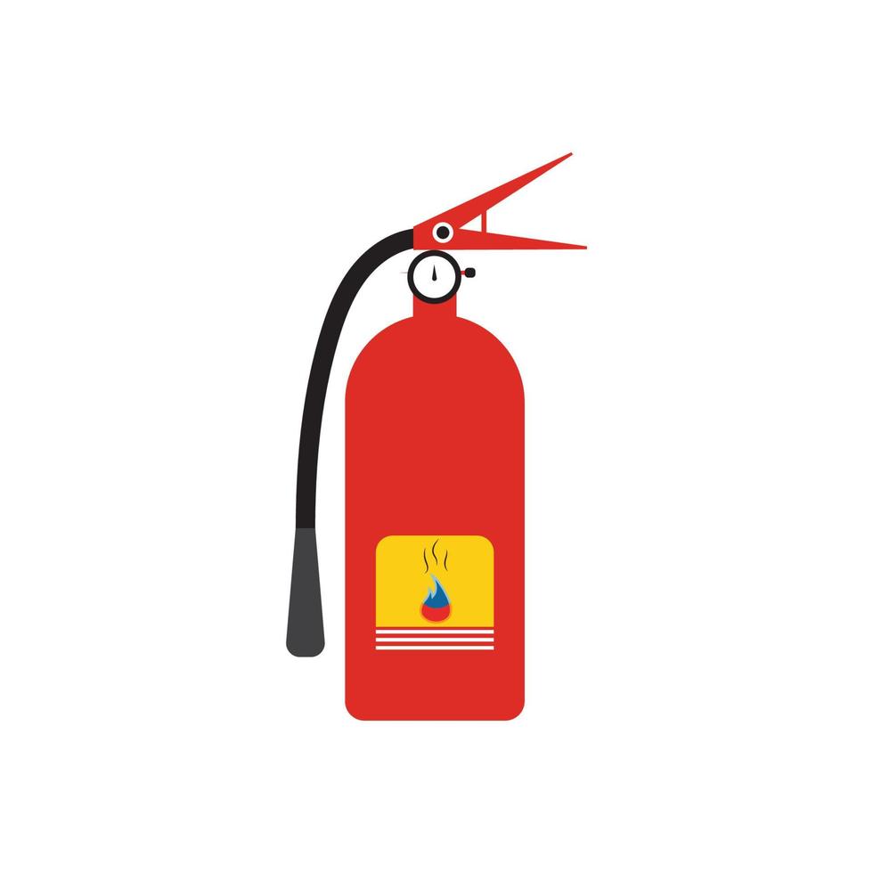 brandsläckare ikon, skyddsutrustning, nödskylt, säkerhetssymbol vektor