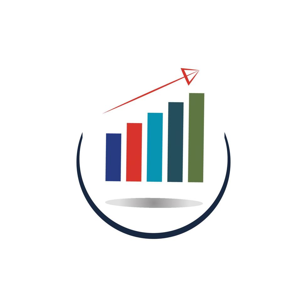 grafikon i trendig platt stil isolerad på vitt. diagram bar symbol för din webbplats design logotyp app ui. vektor