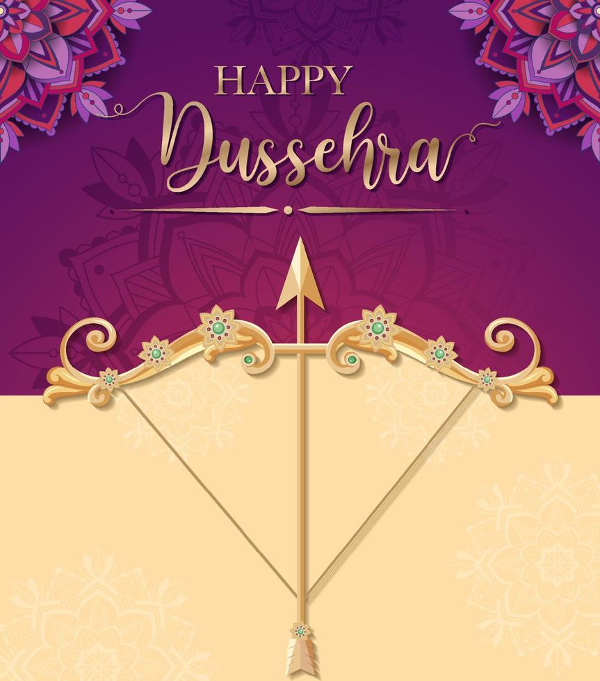 glückliches dussehra-festival-plakatdesign vektor