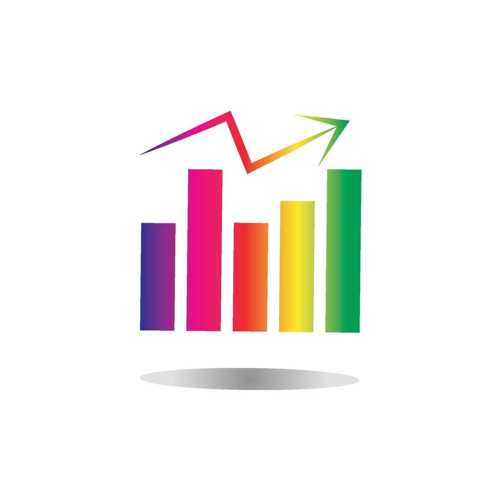 Grafiksymbol im trendigen flachen Stil isoliert auf weiß. Diagrammbalkensymbol für Ihre Website-Design-Logo-App-Benutzeroberfläche. vektor