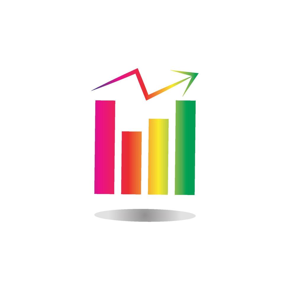 grafikon i trendig platt stil isolerad på vitt. diagram bar symbol för din webbplats design logotyp app ui. vektor