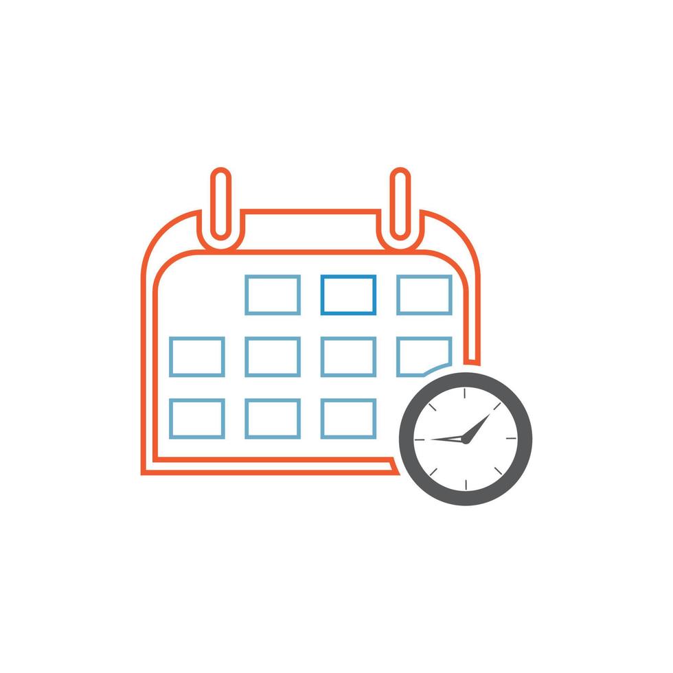 Kalender Zeit Symbol Vektor Frist Illustration Ereigniserinnerung Symbol Hintergrund