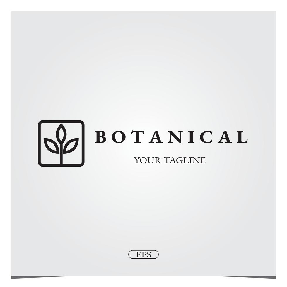 botanisches natur-öko-logo-design logo premium elegante vorlage vektor eps 10