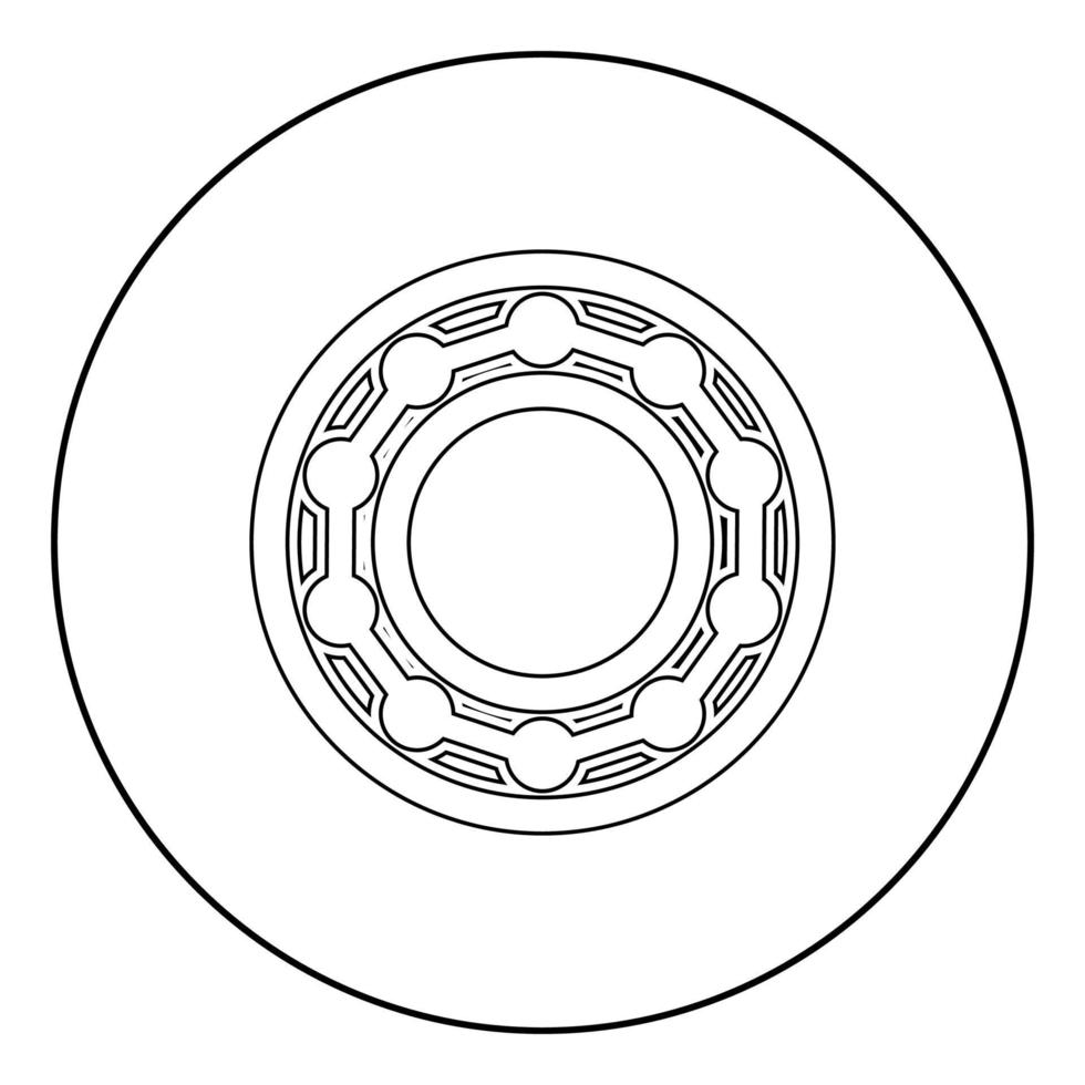 lager med boll i sidovy ikonen i cirkel rund kontur svart färg vektor illustration platt stil bild