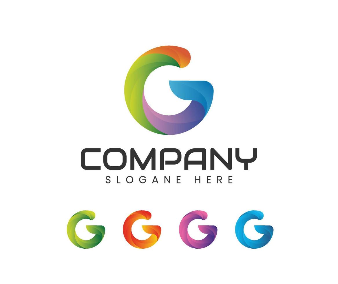 Buchstabe g-Logo-Icon-Design-Vorlagenelemente vektor
