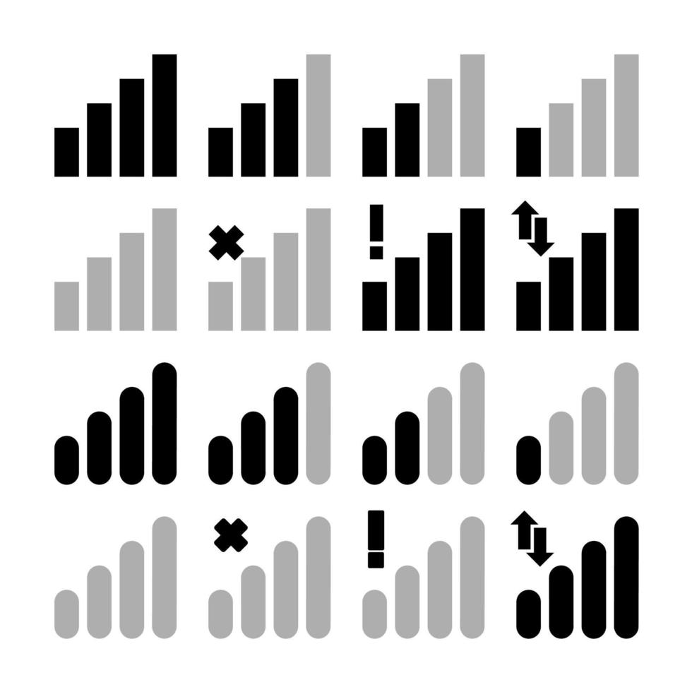 Signal-Icon-Set vektor