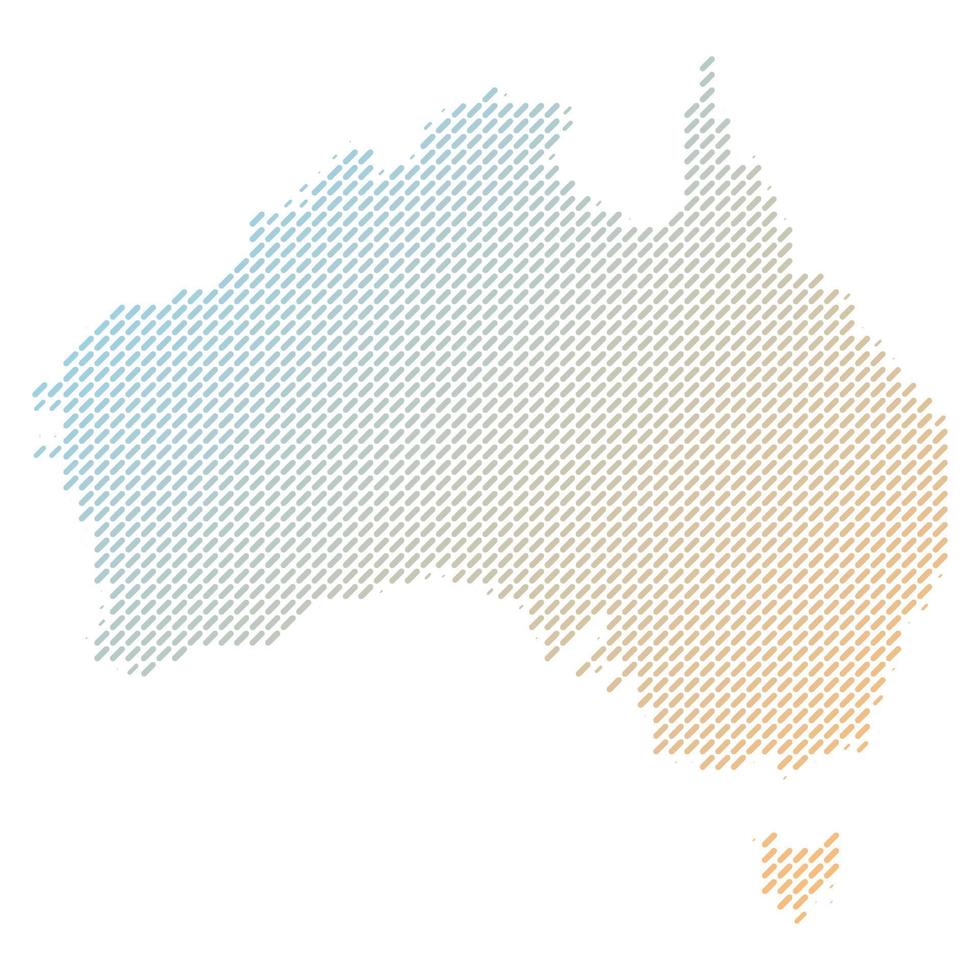 Halbton-Australien-Karte. vektor