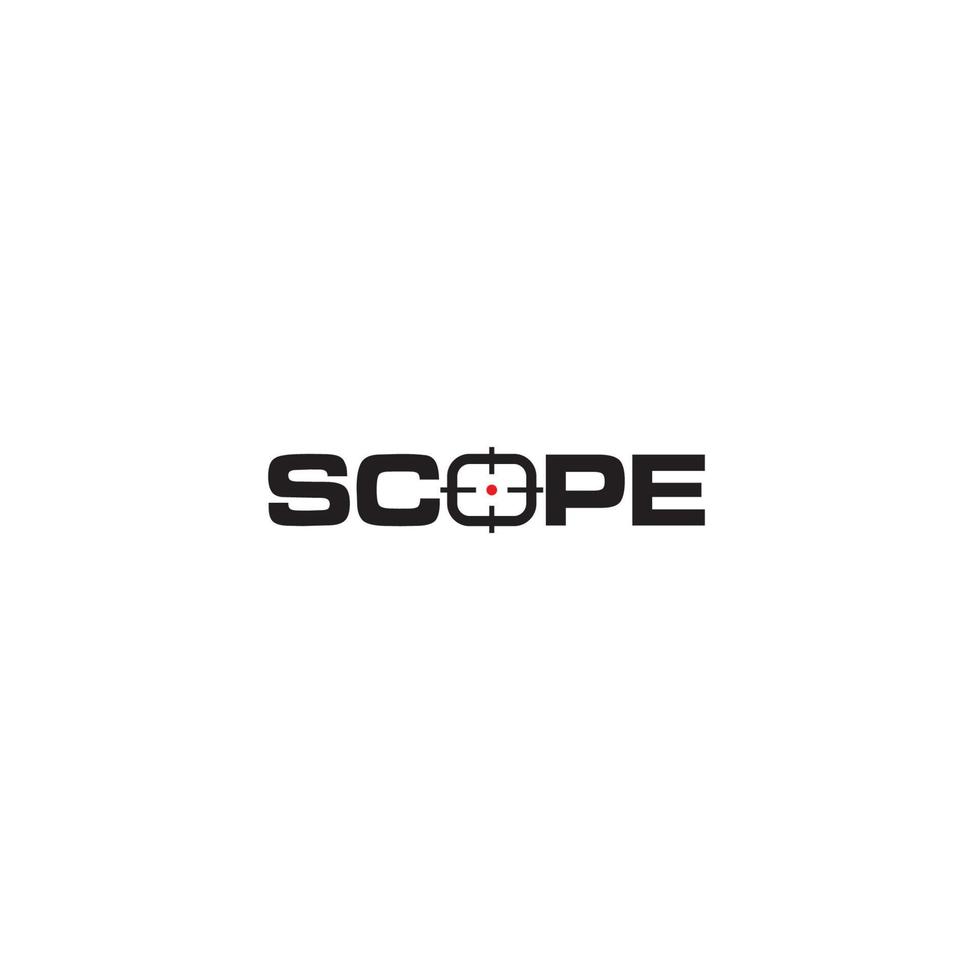 Scope-Logo oder Wortmarkendesign vektor