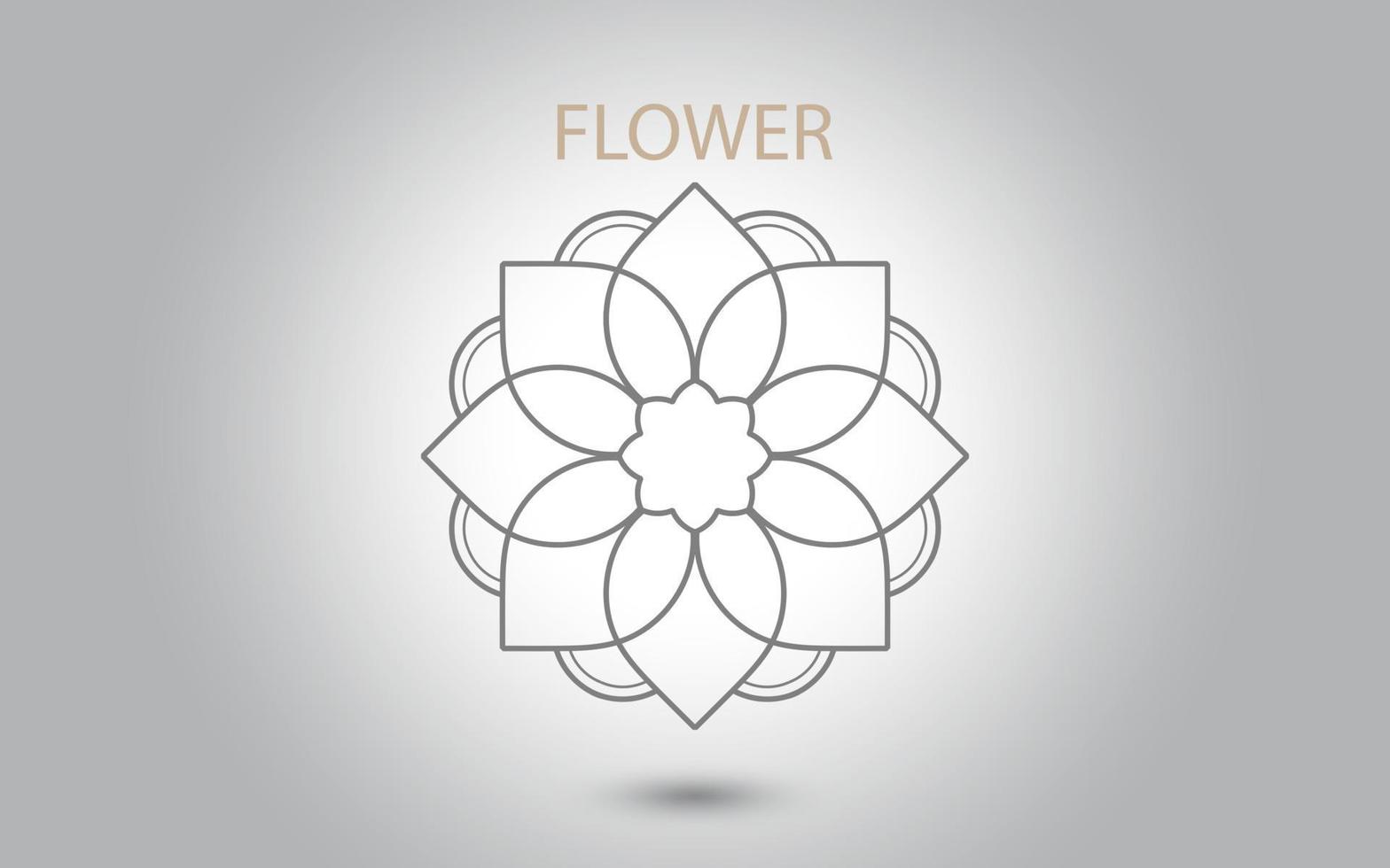blommaikonvektor isolerad på vit bakgrund, handritad blomikonillustration, blommig logotypmall, naturlig symbolikon vektor