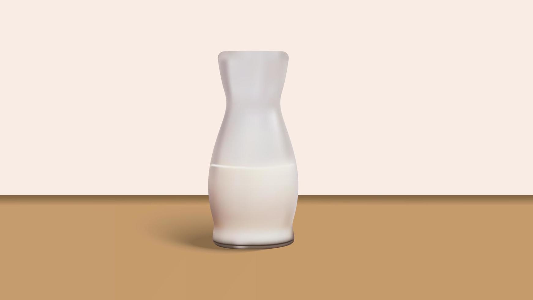 Vektorgrafik der realistischen Milchflaschenillustration 3d. perfekt für die Förderung von Milchprodukten vektor