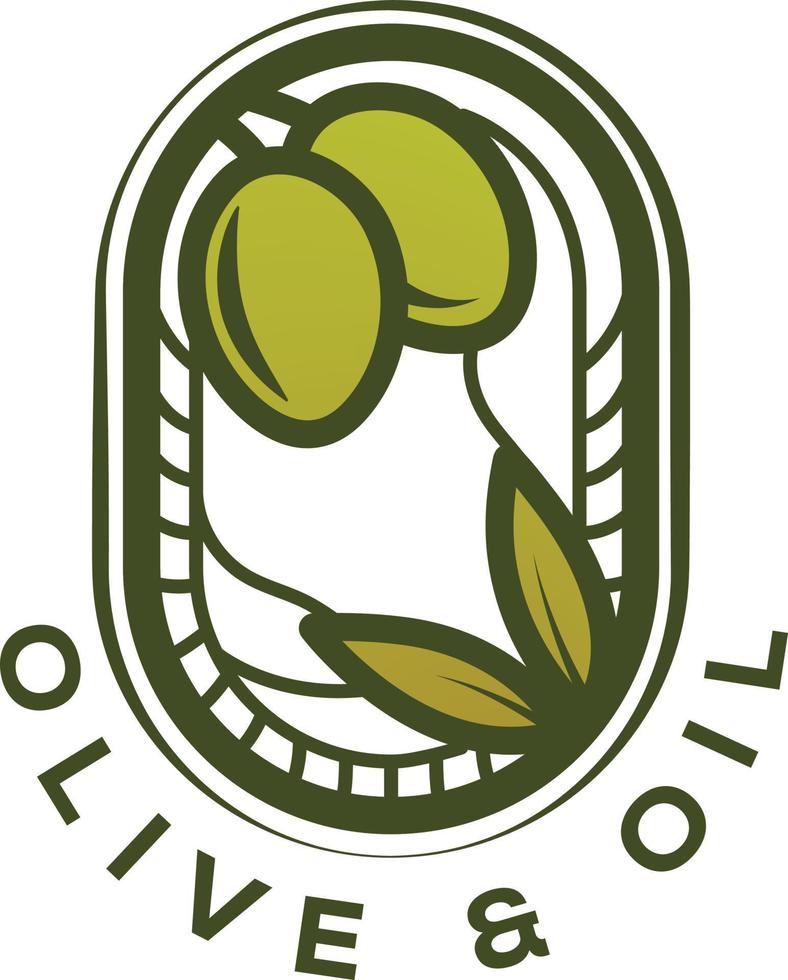 Olivenöl-Logo-Design-Vorlage vektor