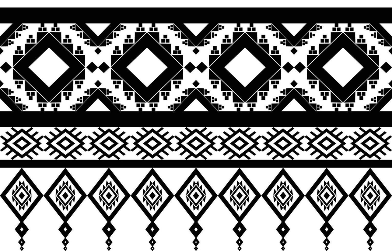 tribal svart och vit abstrakt etniska geometriska mönster design för bakgrund eller wallpaper.vector illustration för att skriva ut tyg mönster, mattor, skjortor, kostymer, turban, hattar, gardiner. vektor