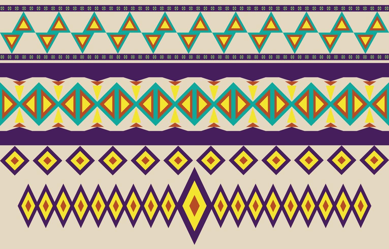 buntes abstraktes afrikanisches ethnisches Element geometrisches Musterdesign für Hintergrund oder Tapete. Stoffmuster-Vektor-Illustration vektor