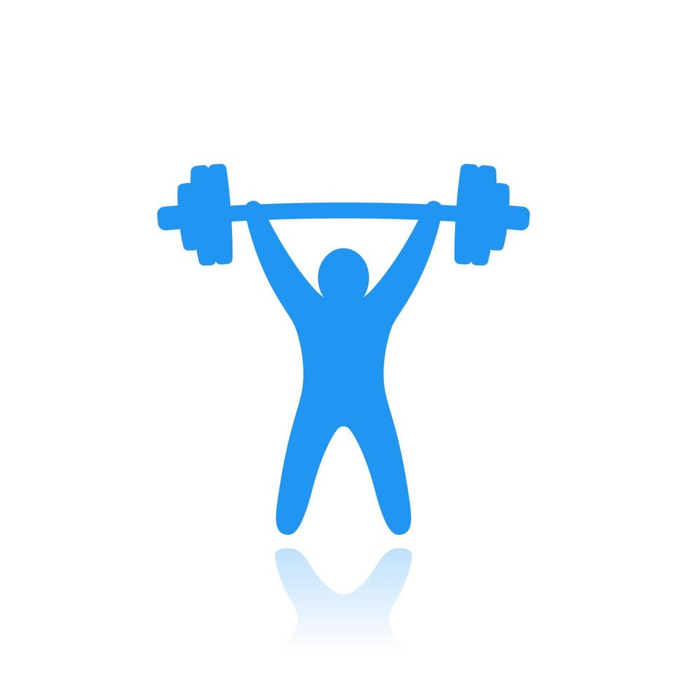 Gewichtheben-Symbol auf weiß vektor