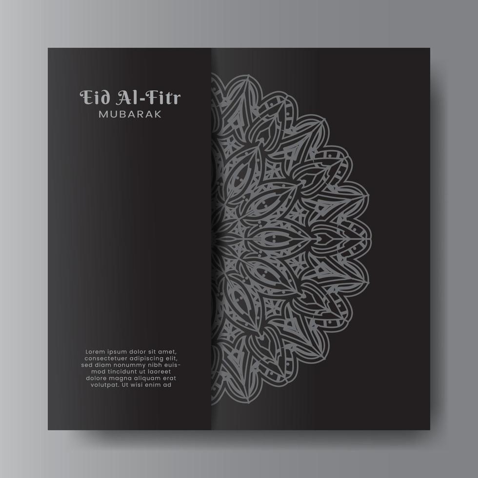 eid al-fitr med mandala bakgrund. design för din dejt, vykort, banner, logotyp. vektor