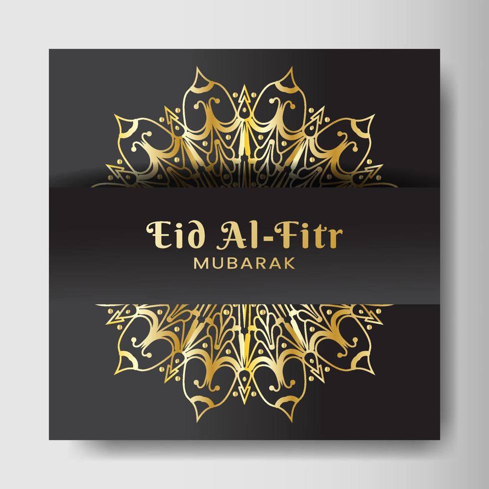 eid al-fitr med mandala bakgrund. design för din dejt, vykort, banner, logotyp. vektor