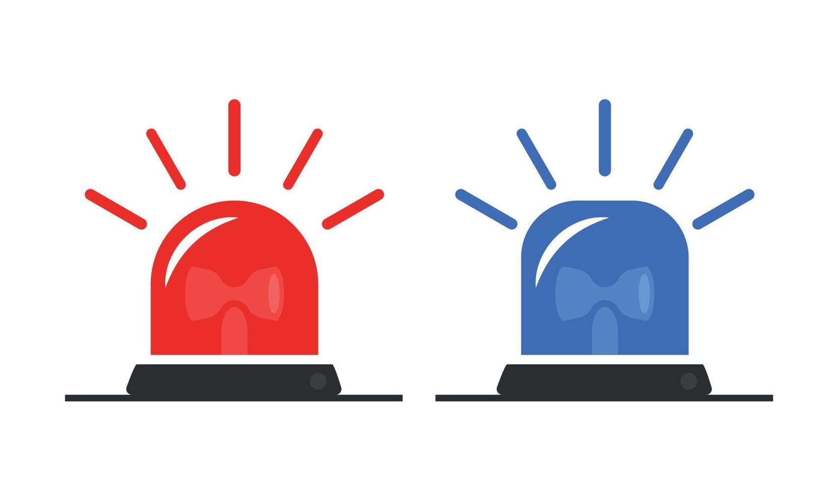 Polizeisirene-Auto-Symbol. Licht Blinker Symbolkonzept. Sirenenrettung oder Krankenwagenlicht. Vektorillustration auf weißem Hintergrund vektor