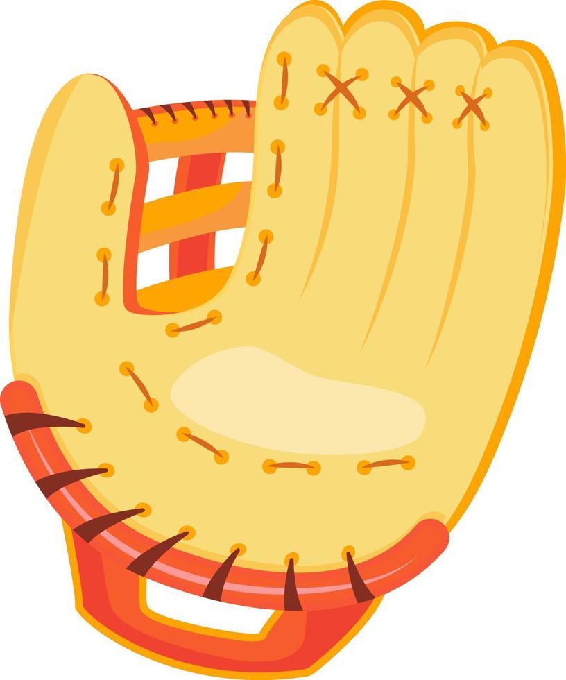 baseball handske semi platt färg vektorobjekt vektor