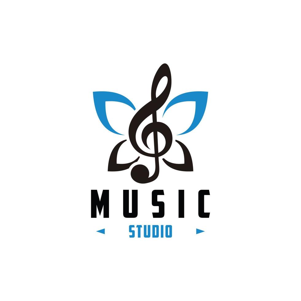 logotyp för musikstudio vektor