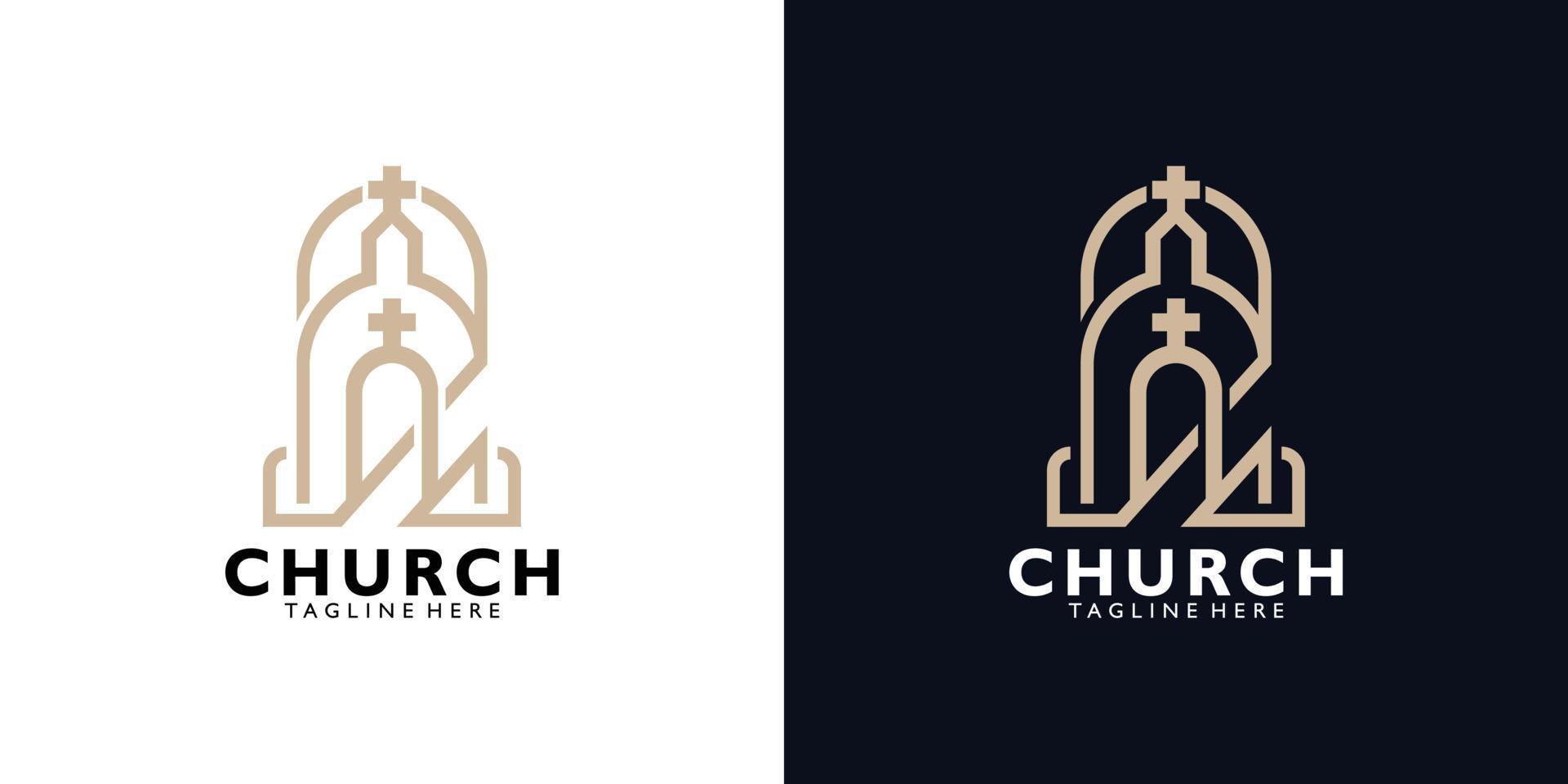 kyrkans logotyp ikon vektor isolerade