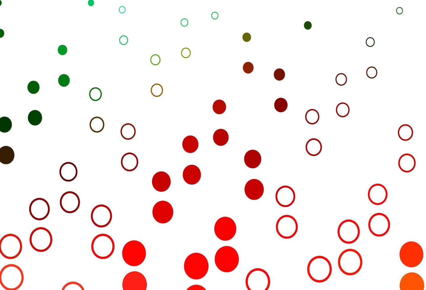 ljusgrön, röd vektorlayout med cirkelformer. vektor