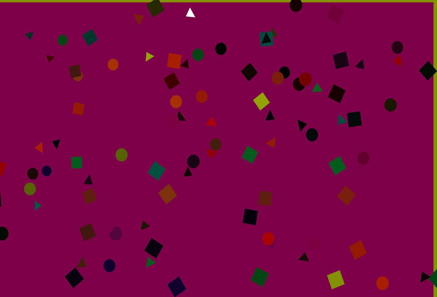 ljus flerfärgad, regnbåge vektor bakgrund med trianglar, cirklar, kuber.