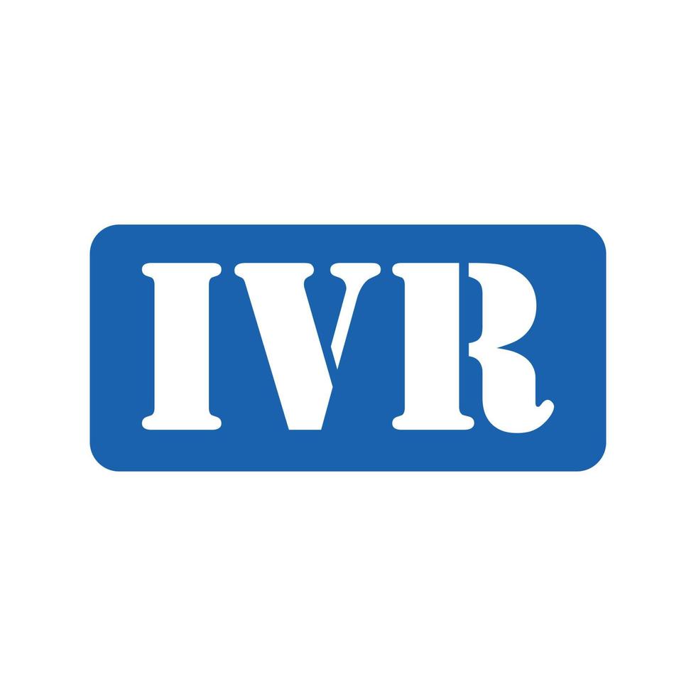 ivr-Zeichen. Symbol für interaktive Sprachantwort. Vektor