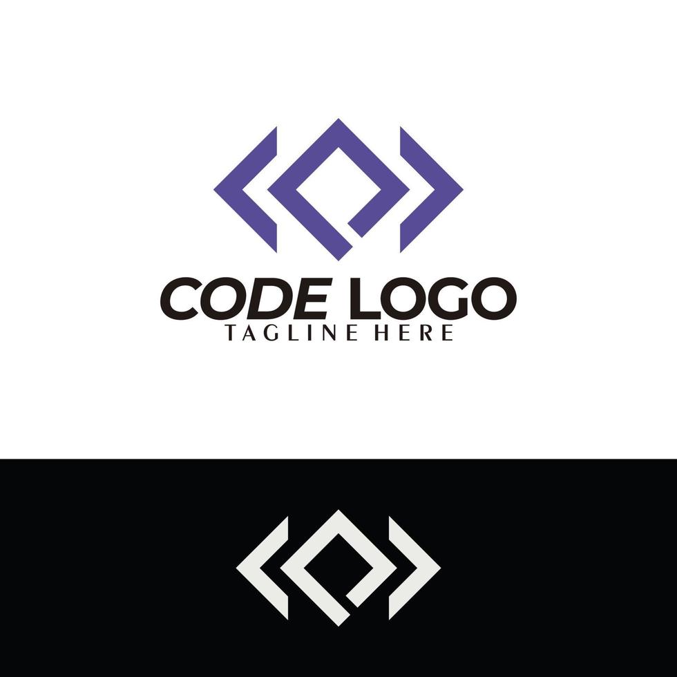 Code-Logo-Symbolvektor isoliert vektor