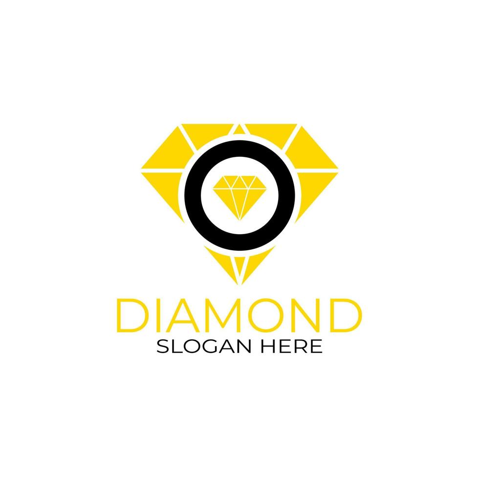 buchstabe o diamant-logo-design. Designkonzept, Logos, Logogramm, Logotyp-Diamantvorlage vektor